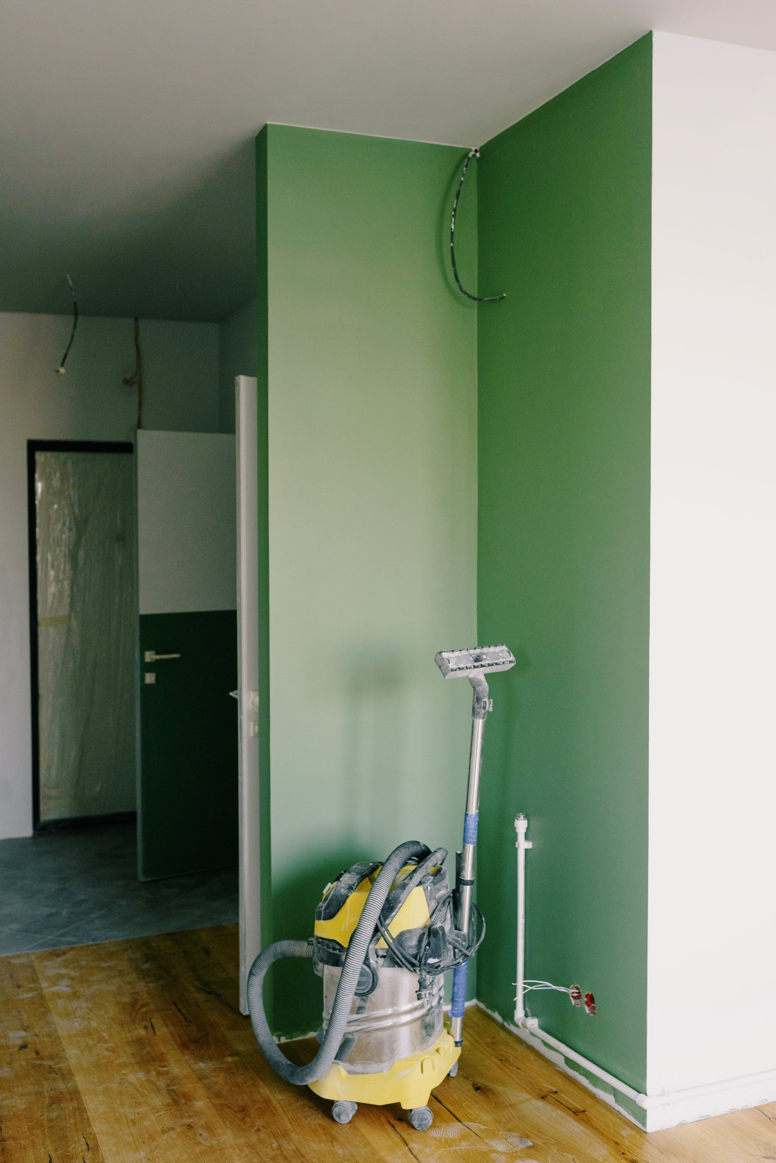 Préparation de chantier avec ponçage sous aspiration continue sans poussière